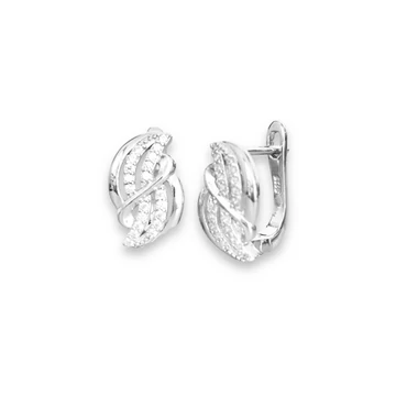 Ezüst fülbevaló köves - Francia kapcsos