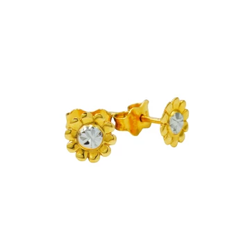 Fülbevaló bedugós bicolor - " Virág "