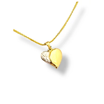 Arany szív medál – kétszínű