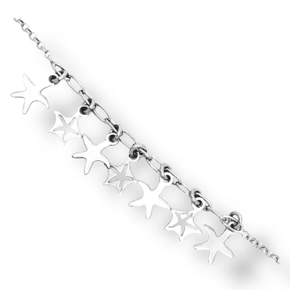 Csillagos Zsuzsu ezüst bokalánc – 925 sterling, ródiumozott