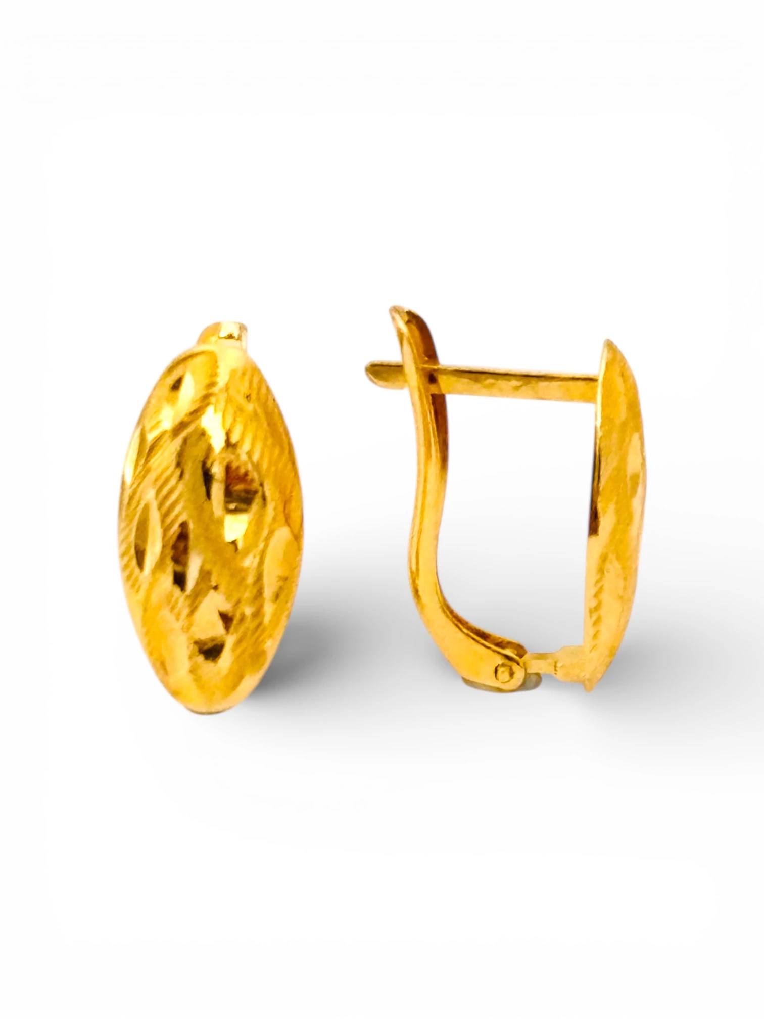 Fülbevaló francia kapcsos sárga arany - 