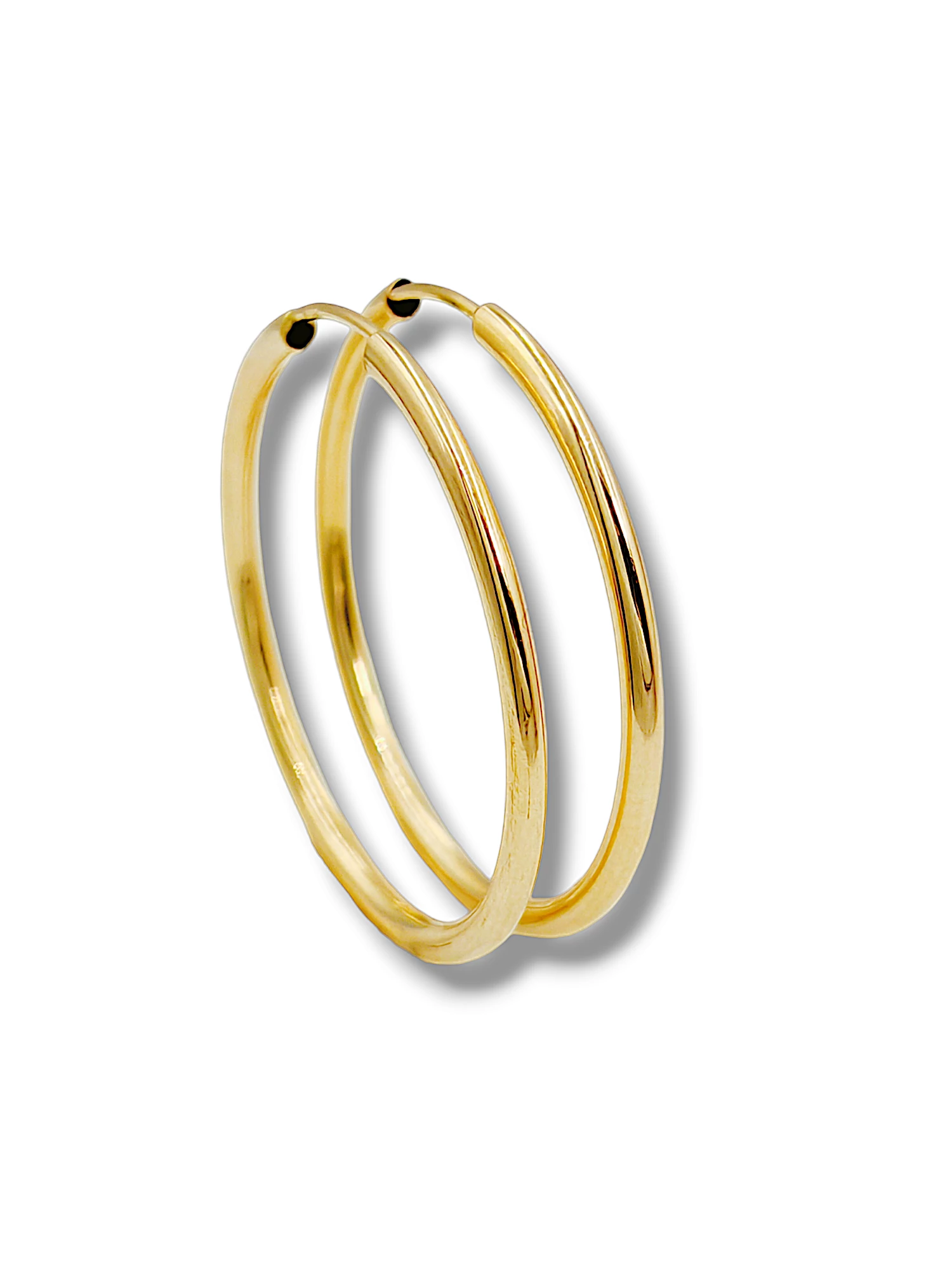 Női karika fülbevaló sárga arany – 30 mm