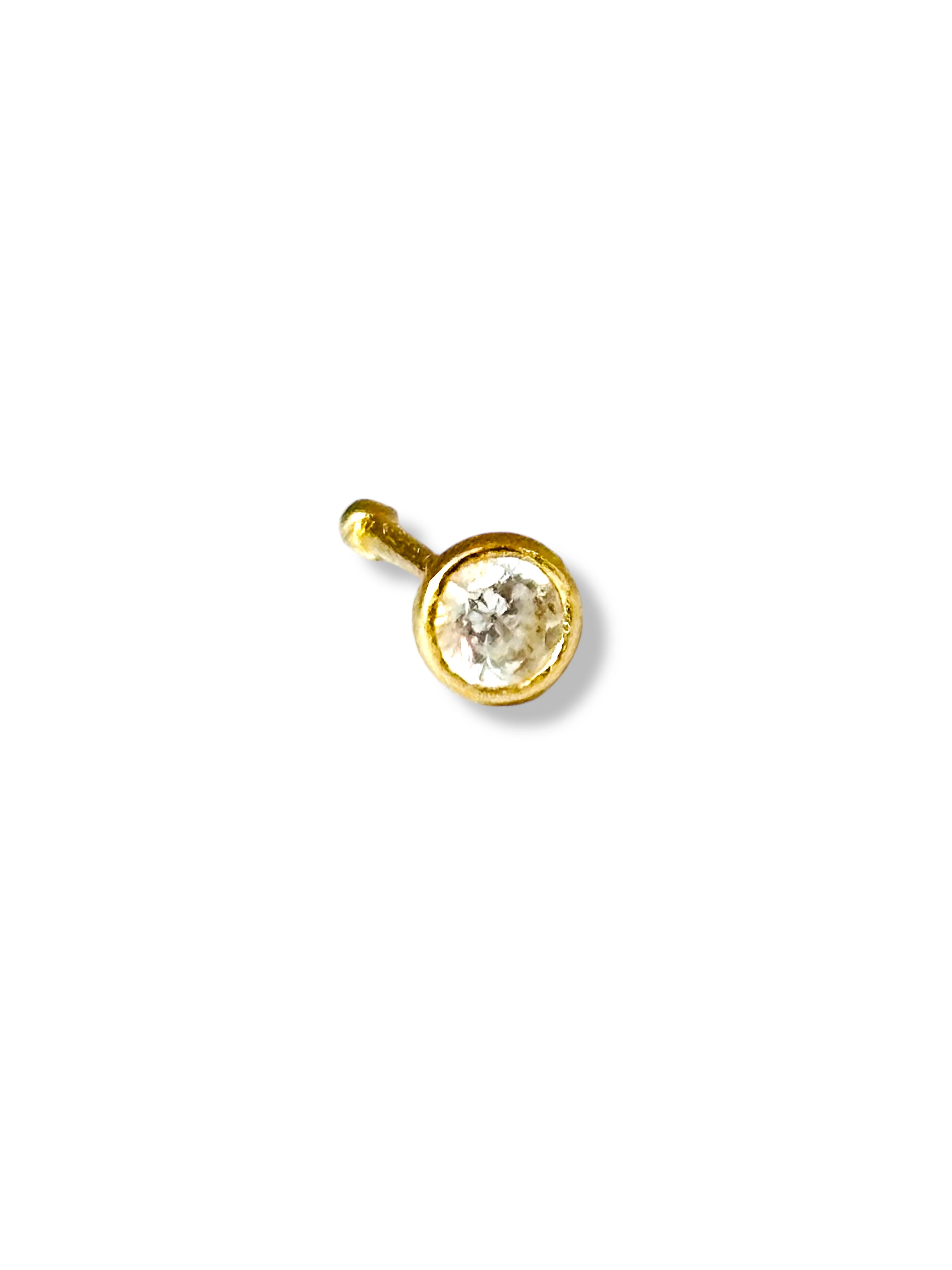 Orr piercing köves - sárga arany